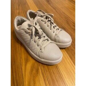 GINO ROSSI Beige Leather Lace Up Sneakers Size 38